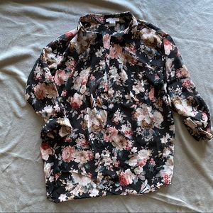 Oversized flowery blouse